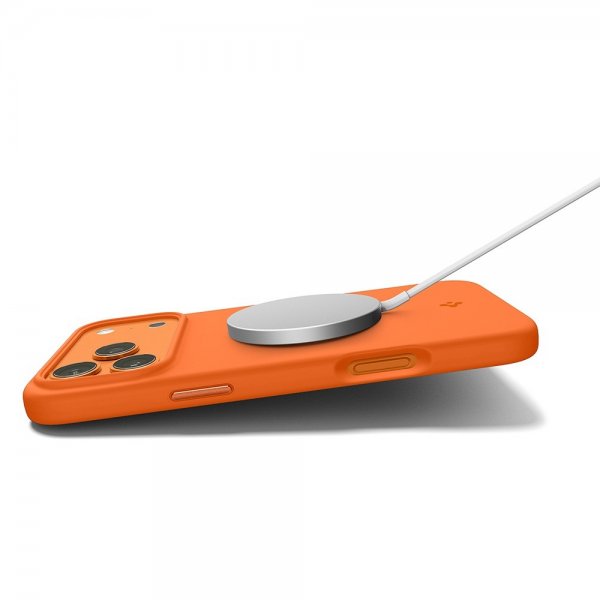 Spigen iPhone 17 Pro Max Deksel Silicone Fit MagFit Cosmic Orange