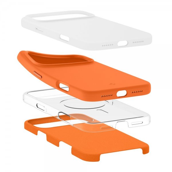 Spigen iPhone 17 Pro Max Deksel Silicone Fit MagFit Cosmic Orange