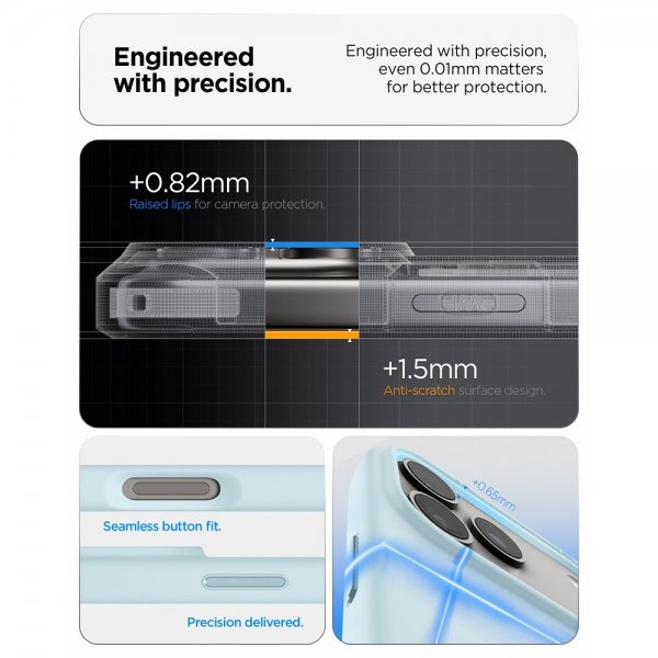 Spigen iPhone 17 Pro Max Deksel Silicone Fit MagFit Mute Blue