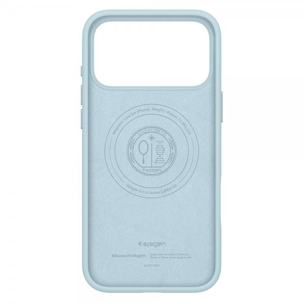 Spigen iPhone 17 Pro Max Deksel Silicone Fit MagFit Mute Blue