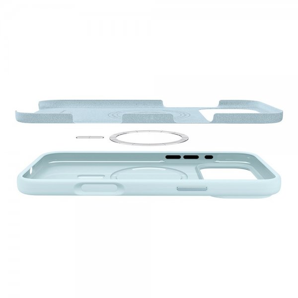 Spigen iPhone 17 Pro Max Deksel Silicone Fit MagFit Mute Blue