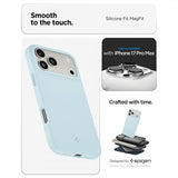 Spigen iPhone 17 Pro Max Deksel Silicone Fit MagFit Mute Blue