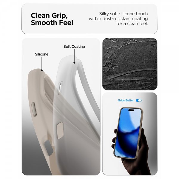 Spigen iPhone 17 Pro Max Deksel Silicone Fit MagFit Stone