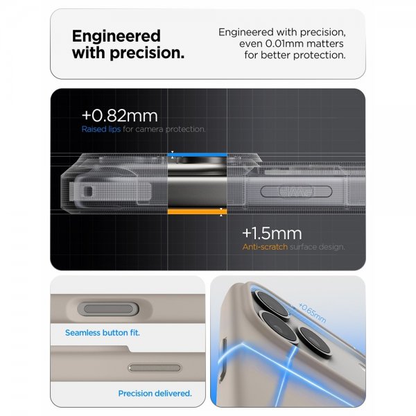 Spigen iPhone 17 Pro Max Deksel Silicone Fit MagFit Stone