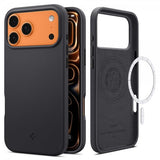 Spigen iPhone 17 Pro Max Deksel Silicone Fit MagFit Svart