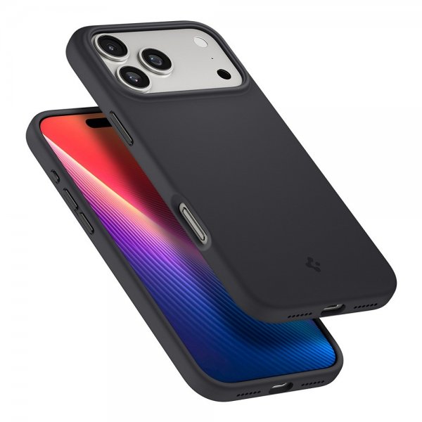 Spigen iPhone 17 Pro Max Deksel Silicone Fit MagFit Svart
