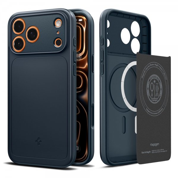 Spigen iPhone 17 Pro Max Deksel Thin Fit MagFit Metal Slate