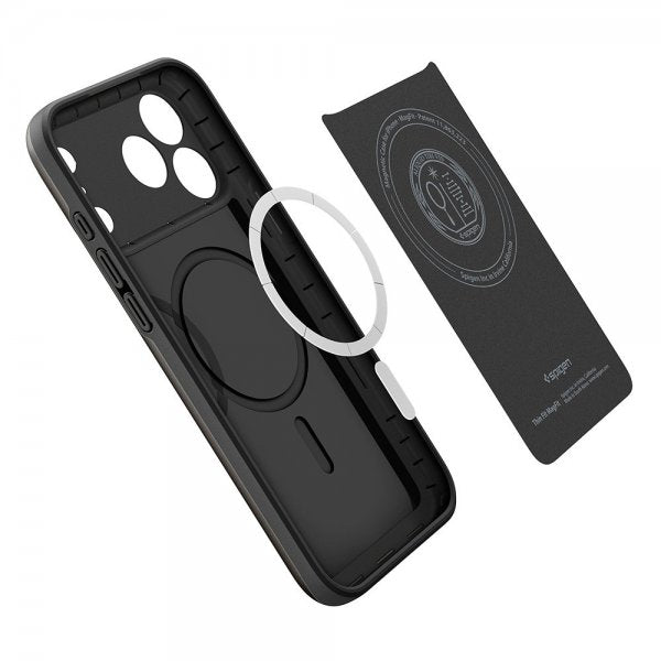 Spigen iPhone 17 Pro Max Deksel Thin Fit MagFit Svart