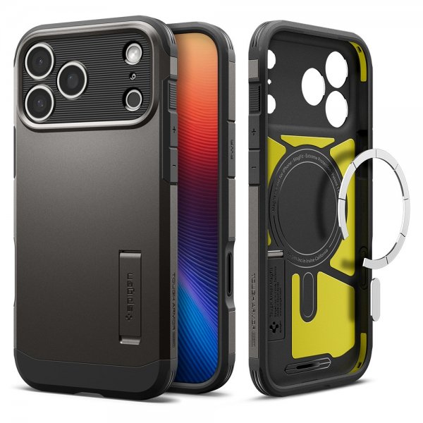Spigen iPhone 17 Pro Max Deksel Tough Armor T MagFit Gunmetal