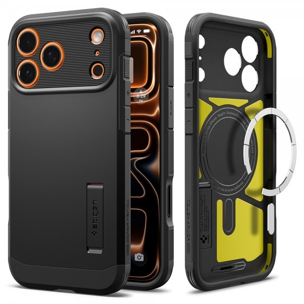 Spigen iPhone 17 Pro Max Deksel Tough Armor T MagFit Svart