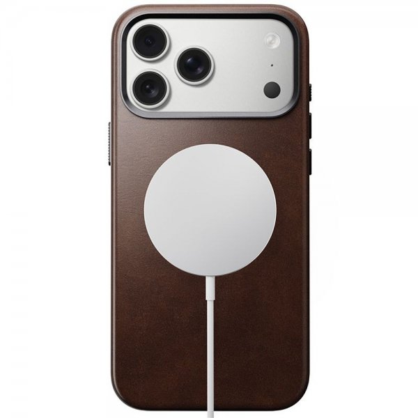 Nomad iPhone 17 Pro Max Deksel Traditional Leather Case Horween Rustic Brown