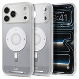 Spigen iPhone 17 Pro Max Deksel Ultra Hybrid Classic MagFit Sølv