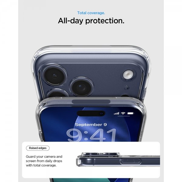 Spigen iPhone 17 Pro Max Deksel Ultra Hybrid MagFit Clear Deep Blue