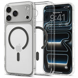 Spigen iPhone 17 Pro Max Deksel Ultra Hybrid MagFit Clear Graphite
