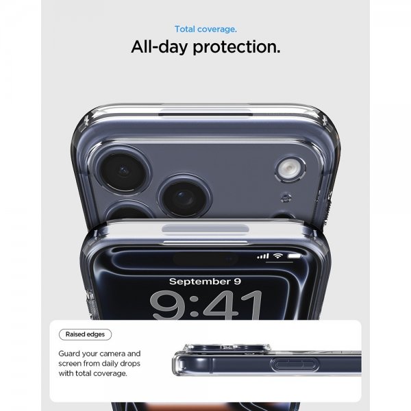 Spigen iPhone 17 Pro Max Deksel Ultra Hybrid MagFit Clear Graphite