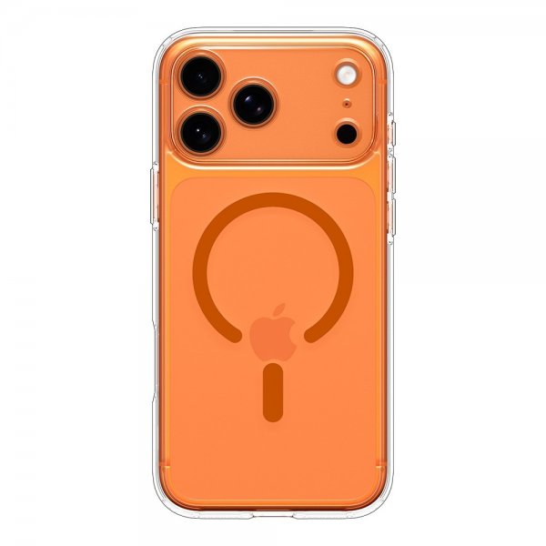 Spigen iPhone 17 Pro Max Deksel Ultra Hybrid MagFit Clear Orange