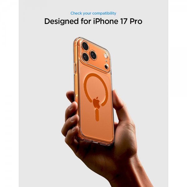 Spigen iPhone 17 Pro Max Deksel Ultra Hybrid MagFit Clear Orange