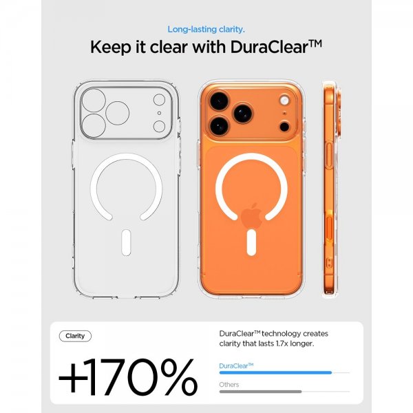 Spigen iPhone 17 Pro Max Deksel Ultra Hybrid MagFit Clear White