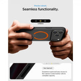 Spigen iPhone 17 Pro Max Deksel Ultra Hybrid MagFit Frost Black Orange