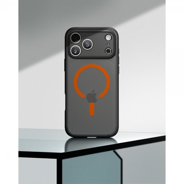 Spigen iPhone 17 Pro Max Deksel Ultra Hybrid MagFit Frost Black Orange