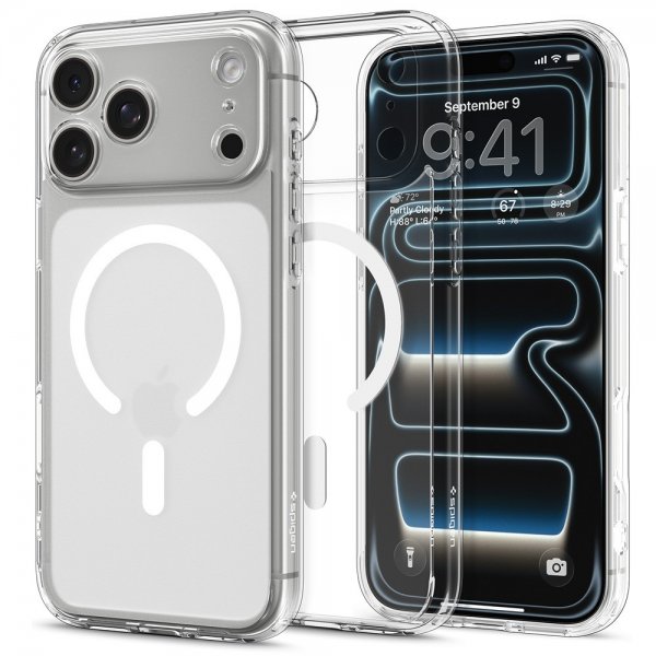 Spigen iPhone 17 Pro Max Deksel Ultra Hybrid MagFit Frost White