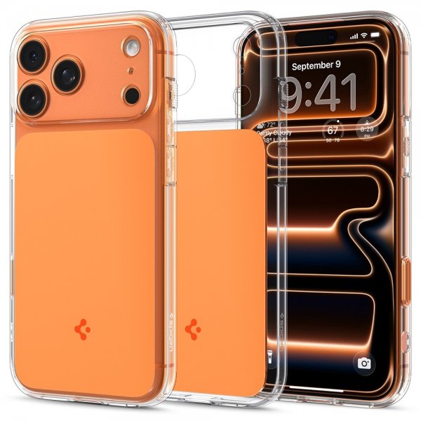 Spigen iPhone 17 Pro Max Deksel Ultra Hybrid T MagFit Glossy Orange