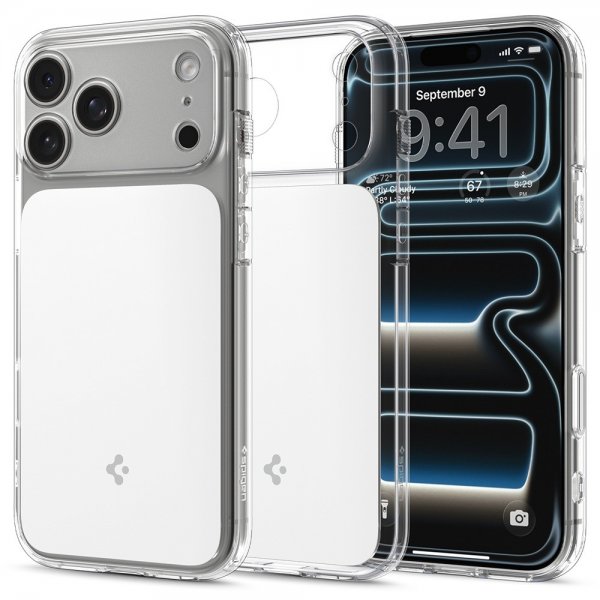 Spigen iPhone 17 Pro Max Deksel Ultra Hybrid T MagFit Glossy White