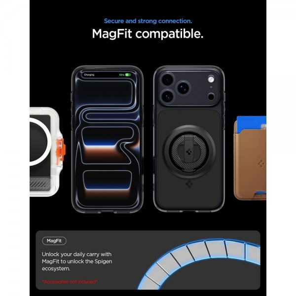 Spigen iPhone 17 Pro Max Deksel Ultra Hybrid T MagFit Matte Black