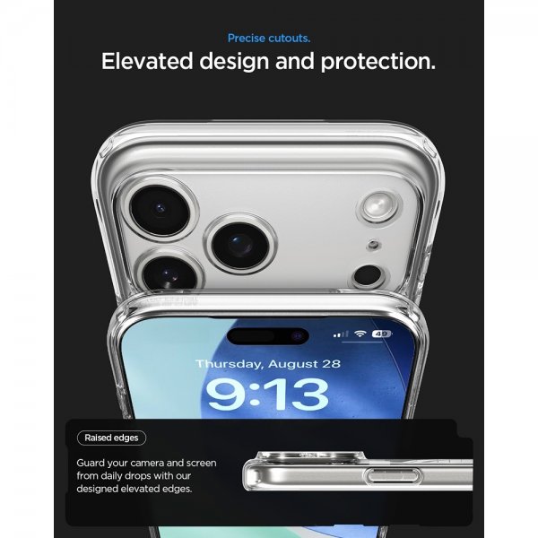 Spigen iPhone 17 Pro Max Deksel Ultra Hybrid Zero One MagFit Natural Titanium