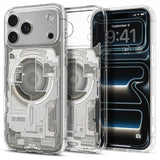 Spigen iPhone 17 Pro Max Deksel Ultra Hybrid Zero One MagFit Natural Titanium