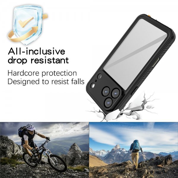 Redpepper iPhone 17 Pro Max Deksel Vanntett IP68 Svart