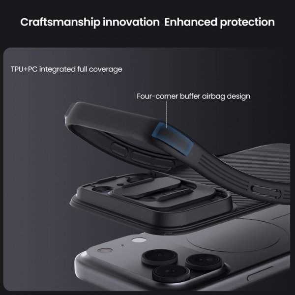 Nillkin iPhone 17 Pro Deksel CamShield Pro Svart