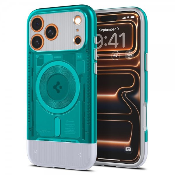 Spigen iPhone 17 Pro Deksel Classic C1 MagFit Bondi Blue