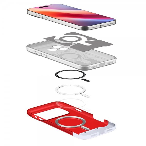 Spigen iPhone 17 Pro Deksel Classic C1 MagFit Ruby