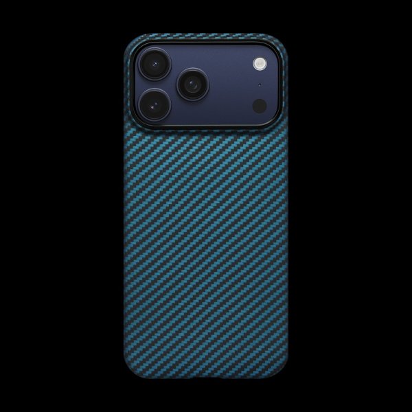 Pitaka iPhone 17 Pro Deksel Edge Black/Blue Twill