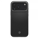 Spigen iPhone 17 Pro Deksel Enzo Aramid T MagFit Svart Sølv