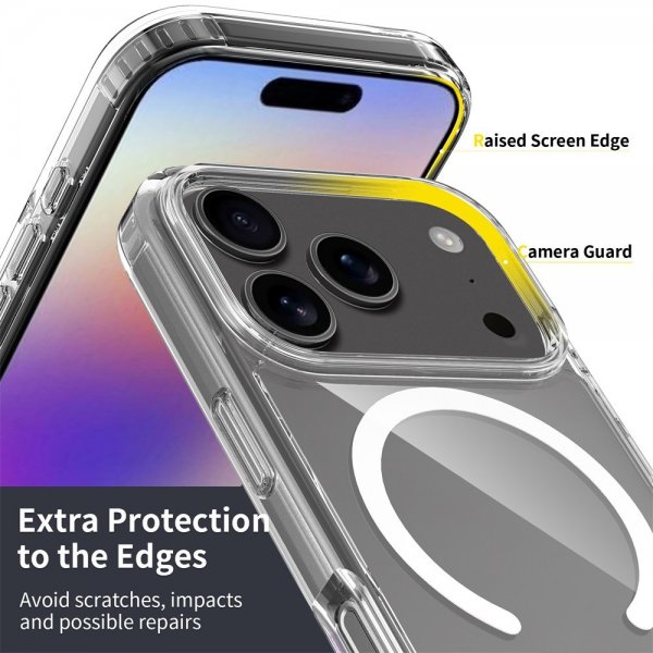 Nordic Covers iPhone 17 Pro Deksel Feather Series MagSafe Transparent