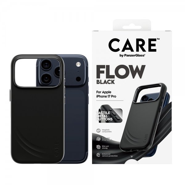 CARE by PanzerGlass iPhone 17 Pro Deksel Flow MagSafe Svart