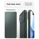 Spigen iPhone 17 Pro Deksel Liquid Air Abyss Green