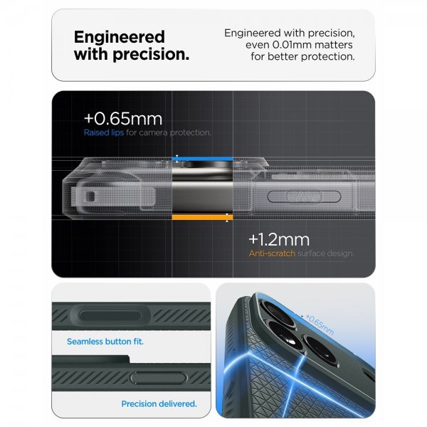 Spigen iPhone 17 Pro Deksel Liquid Air Abyss Green