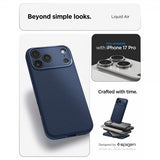 Spigen iPhone 17 Pro Deksel Liquid Air Navy Blue