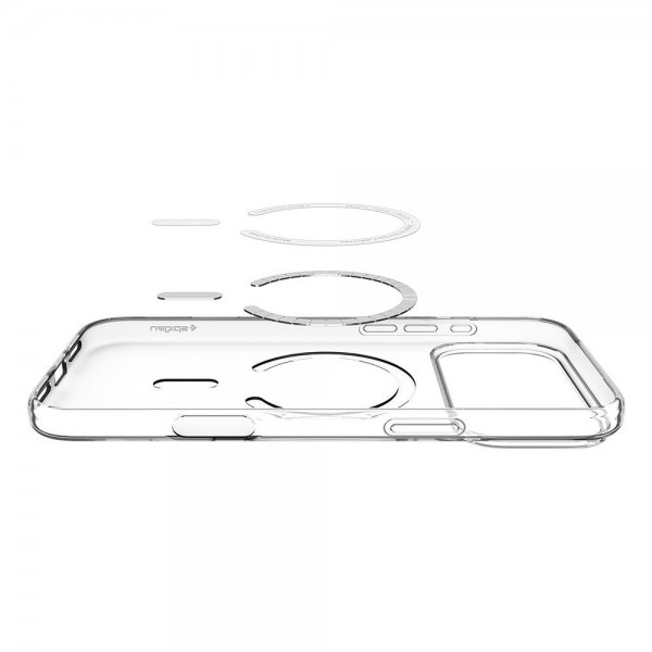 Spigen iPhone 17 Pro Deksel Liquid Crystal MagFit Clear White