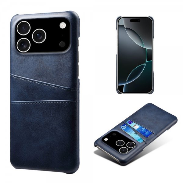iPhone 17 Pro Deksel med To Kortlommer Blå