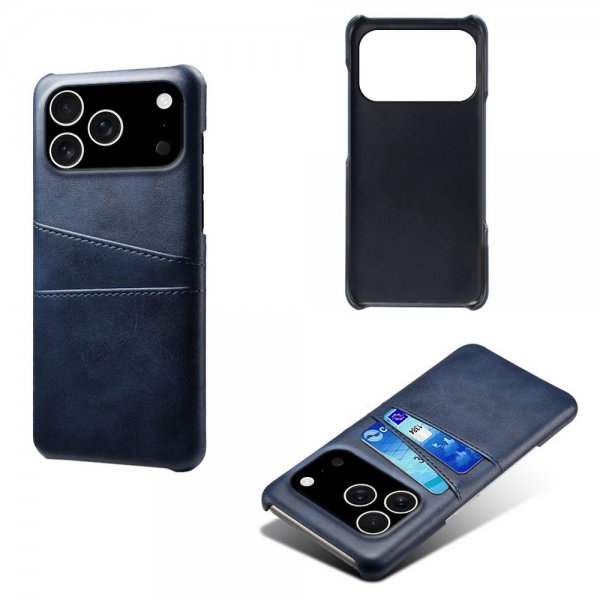 iPhone 17 Pro Deksel med To Kortlommer Blå