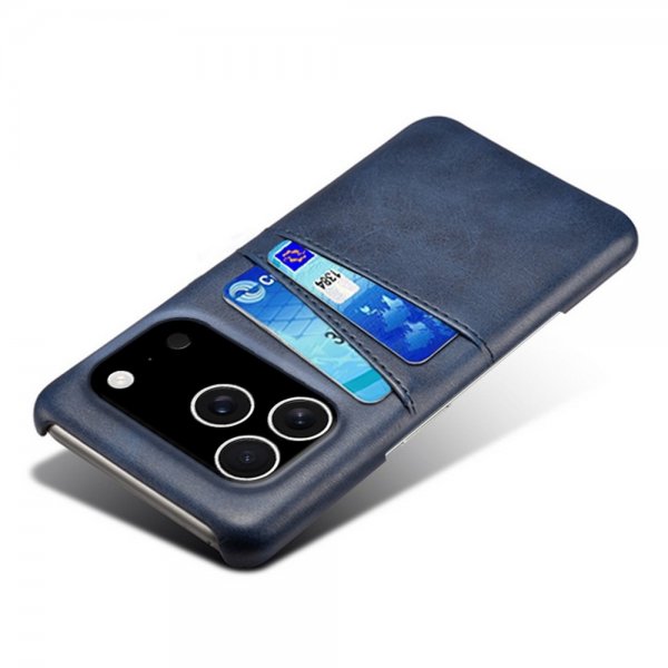 iPhone 17 Pro Deksel med To Kortlommer Blå