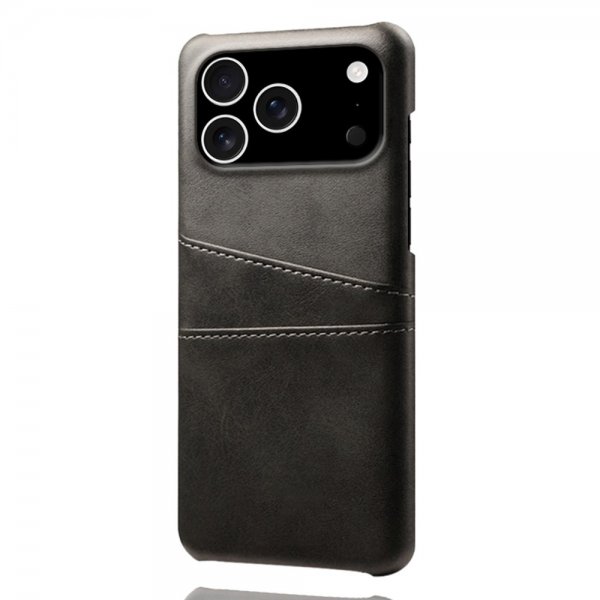 iPhone 17 Pro Deksel med To Kortlommer Svart