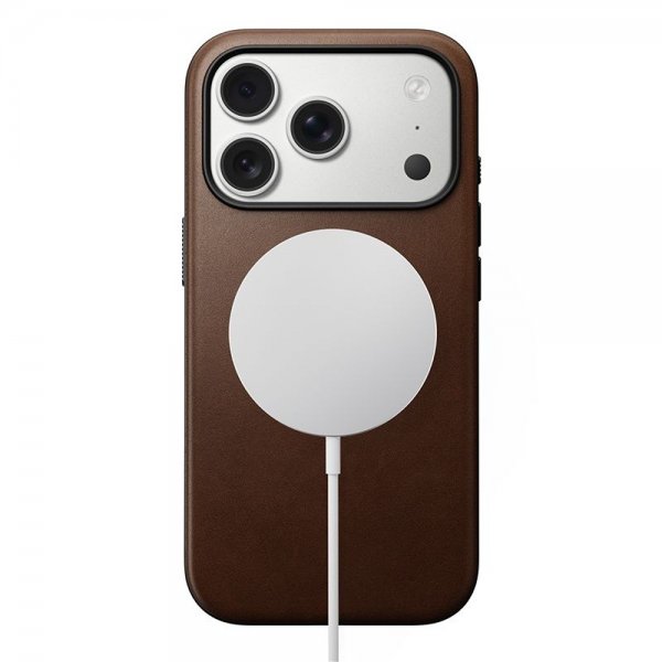 Nomad iPhone 17 Pro Deksel Modern Leather Case Brun