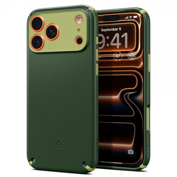 Spigen iPhone 17 Pro Deksel Nano Pop Hybrid MagFit Avo Green