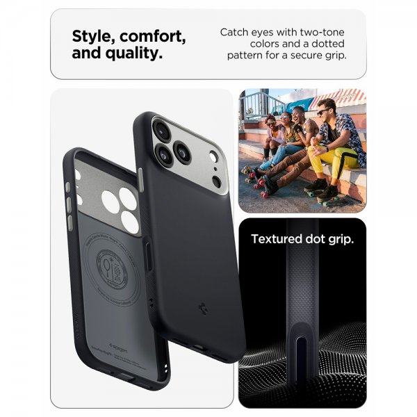 Spigen iPhone 17 Pro Deksel Nano Pop MagFit Black Sesame