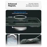 Spigen iPhone 17 Pro Deksel Optik Armor MagFit Abyss Green